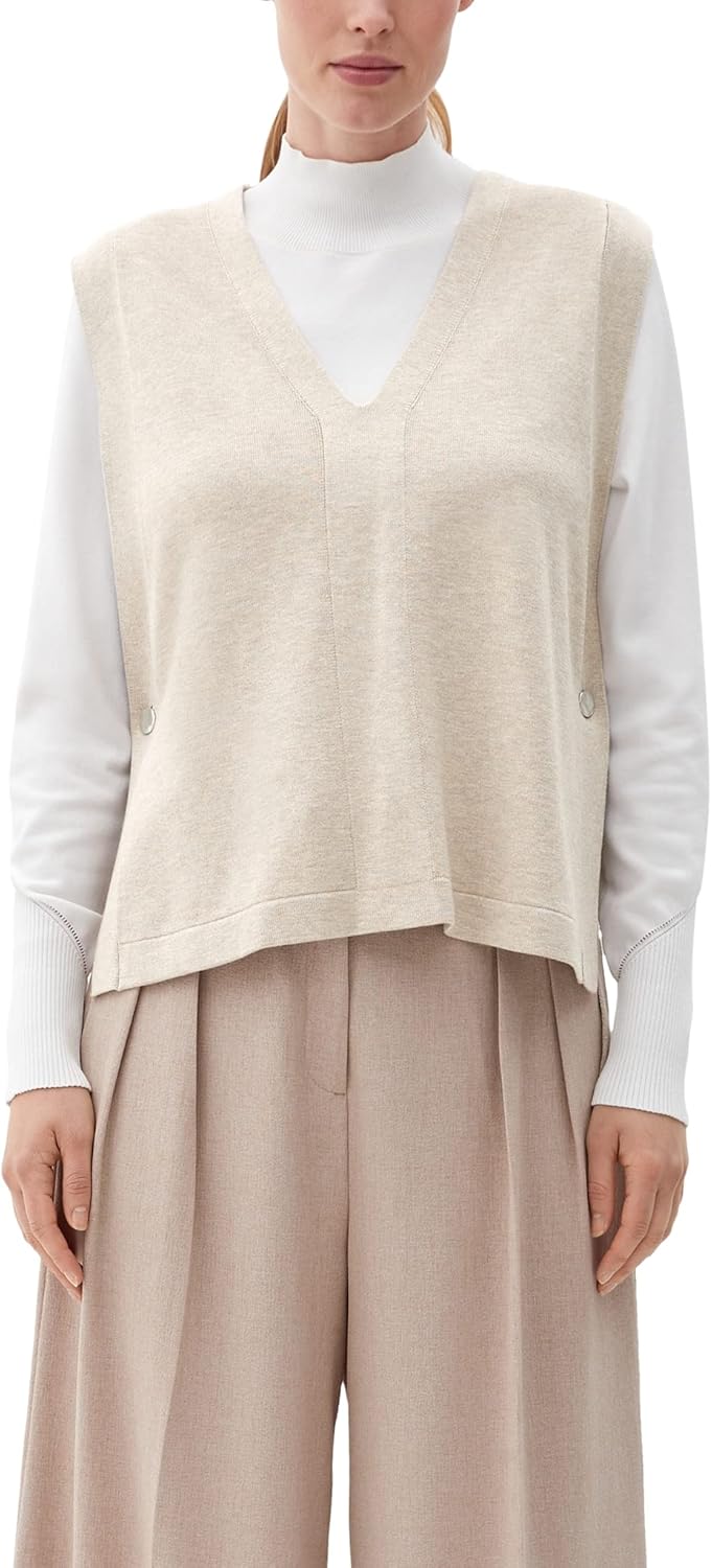 s.Oliver BLACK LABEL Damen Pullunder M Beige 81x0, M Beige 81x0