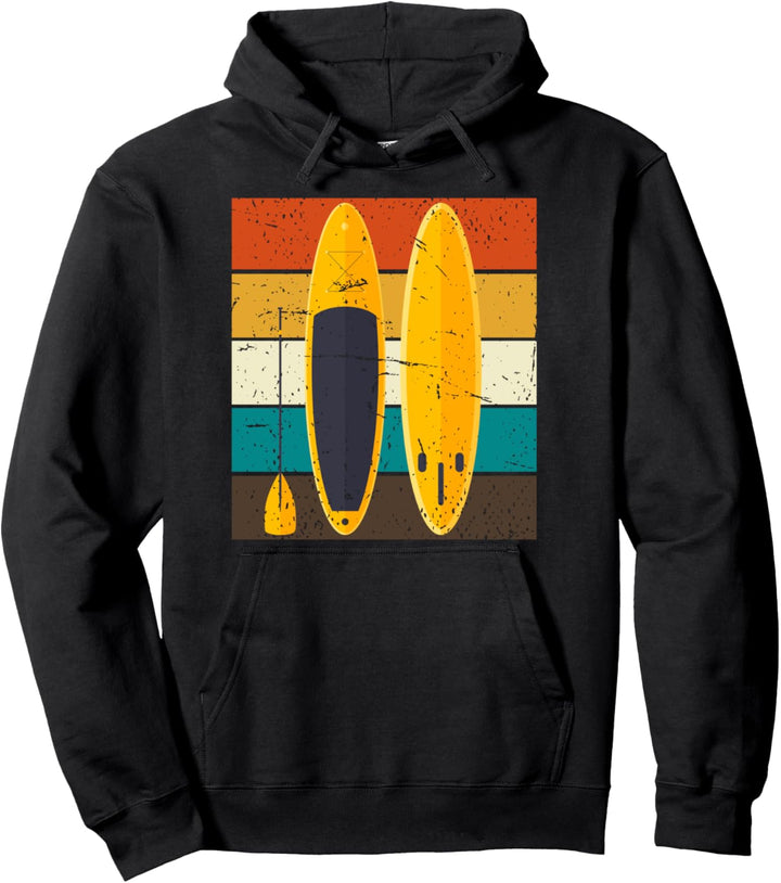 Retro Stand Up Paddling Pullover Hoodie
