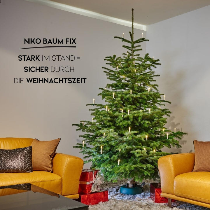 NIKO Baum Fix 200 Christbaumständer bis 2,0 m Baumhöhe Weihnachtsbaumständer mit 1,0 Liter Wassertan