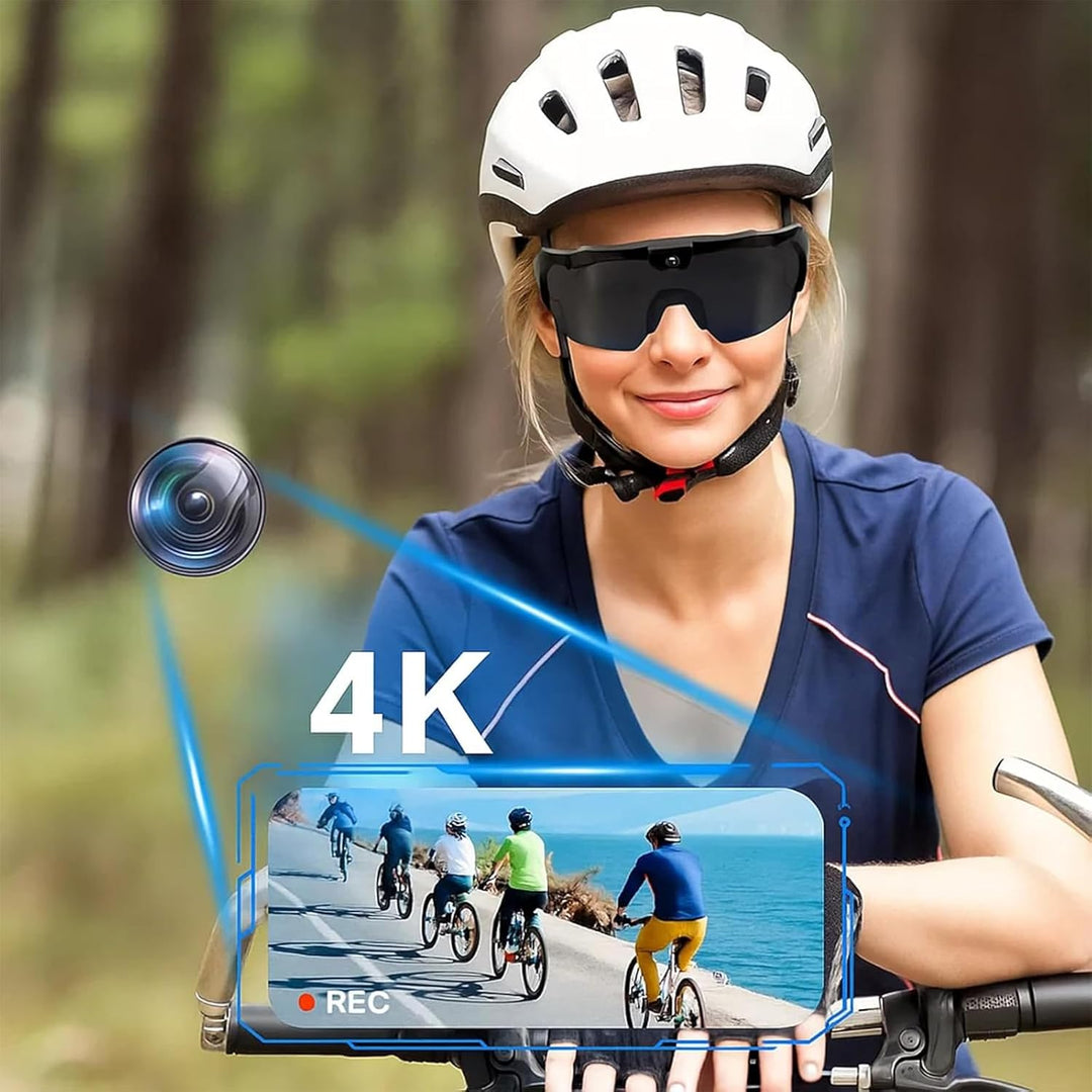 CXYP 4K POV-Sportbrille mit Kamera, 120° Ultra-Weitwinkel-HD, tragbare Körper-Abenteuer-Action-Brill