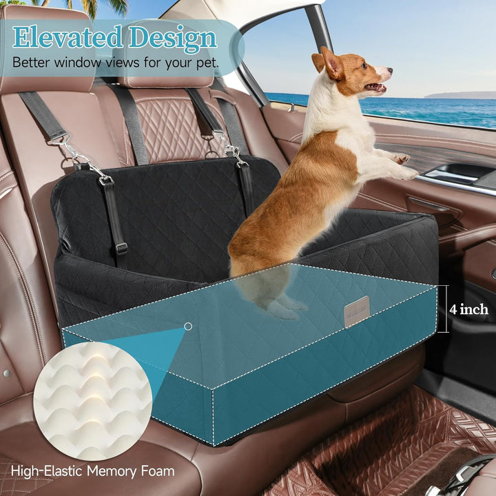 Hundeauto-Sitz für grosse und mittlere Hunde und Sitzerhöhung für kleine Hunde, abnehmbarer und wasc
