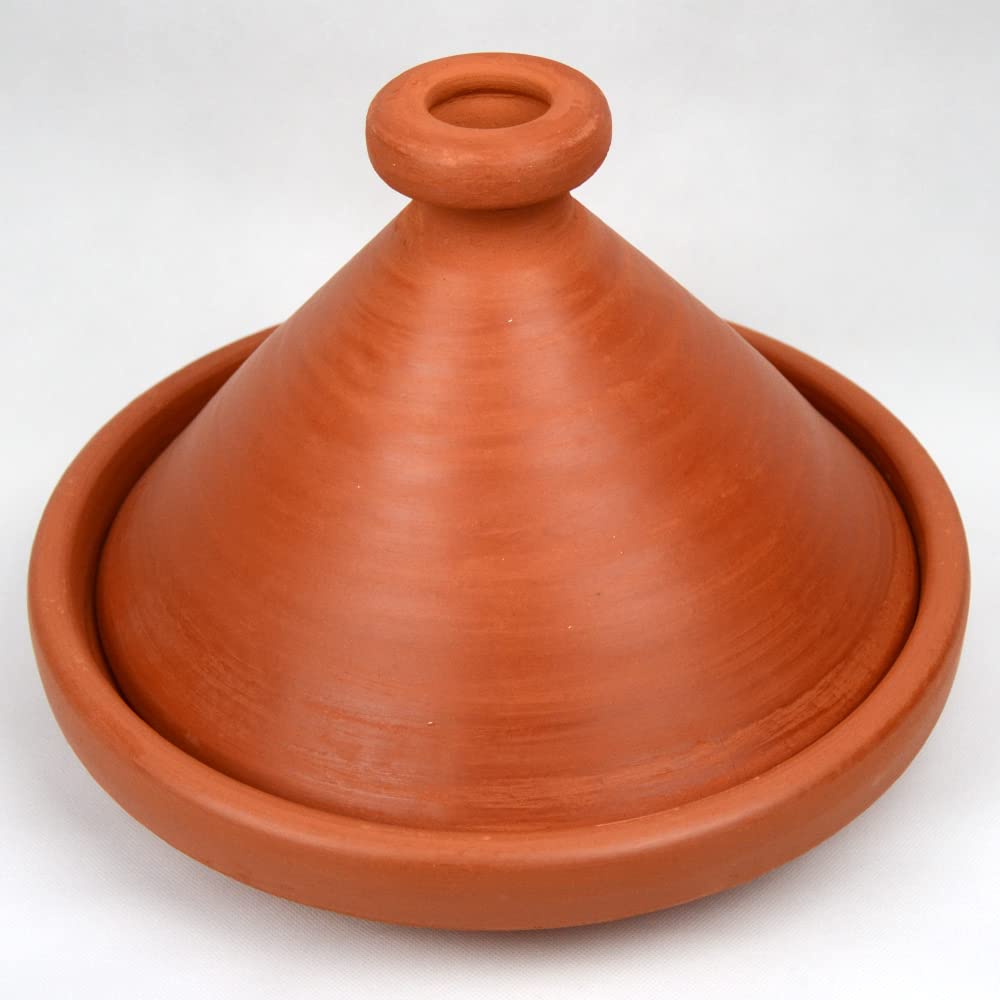 Marokkanische Tajine zum Kochen, original aus marokko, für 4-5 Person, Ø 30 cm, handgetöpfert aus Ma