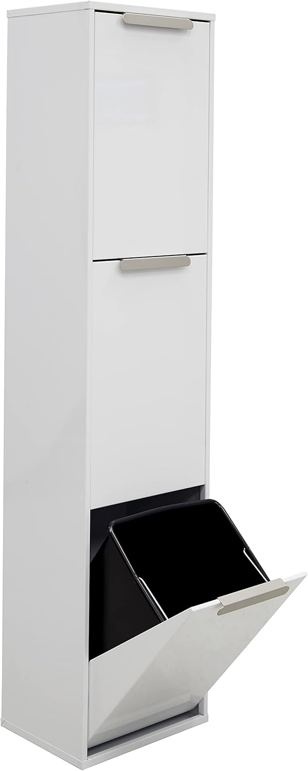 ARREGUI Ecoclas CR301-E Mülltrennsystem aus Stahl | 3 Fächer Mülleimer für die Küche | 3x17L (51L) |
