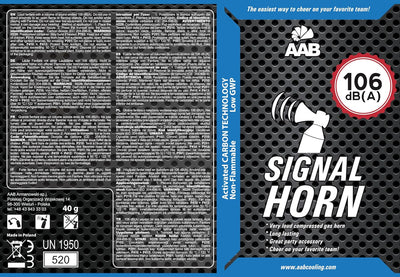 AAB Signal Horn – Laut Nebelhorn 106 dB(A) Mit Nicht Brennbarem Gas, Airhorn, Fussball Tröte, Gasfan