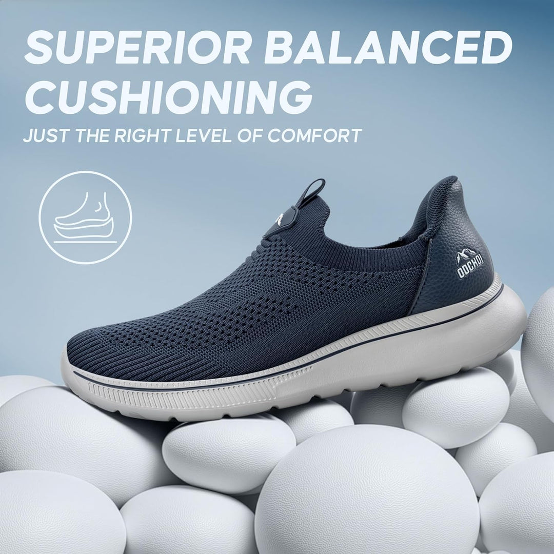 ODCKOI Sneaker Herren Ohne Schnuersenkel Slip-on Schuhe Mesh Atmungsaktiv Leicht Laufschuhe Sportsch