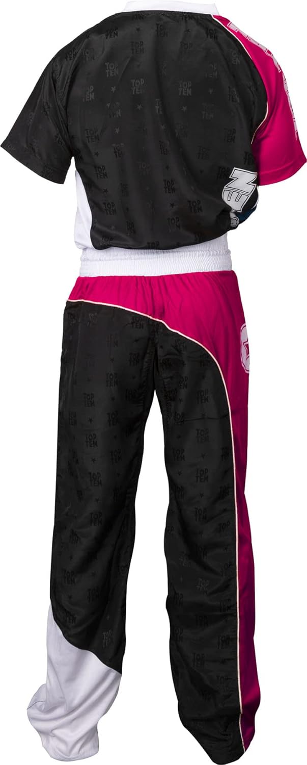 TOP TEN Kickboxuniform „Bow“ Schwarz - Pink - Weiss XXL, Schwarz - Pink - Weiss XXL
