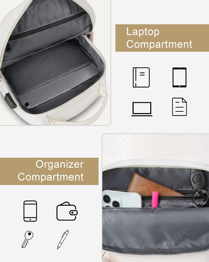 MATEIN Mini-Rucksack für Damen, modischer kleiner Geldbeutelrucksack mit USB-Ladeanschluss, leicht,