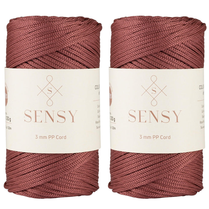 Sensy Premium Polyester-Seil, 3 mm, 100% Polypropylen, Makramee-Schnur, 3 mm, Häkeltasche, Kordel, M