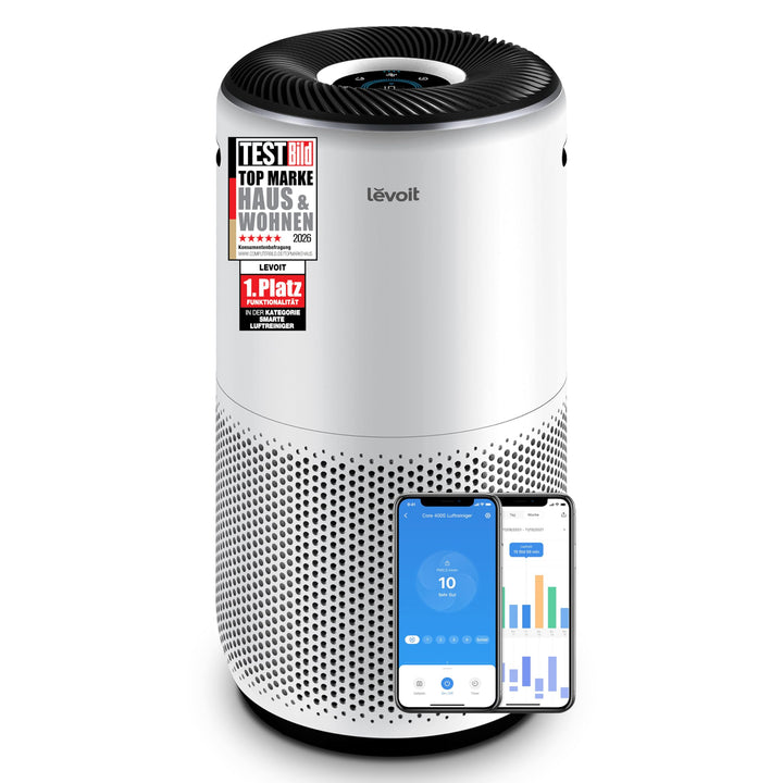 LEVOIT H13 HEPA Luftreiniger für Allergiker, CADR 400m³/h bis 83㎡ Raucherzimmer Wohnung, Luftfilter
