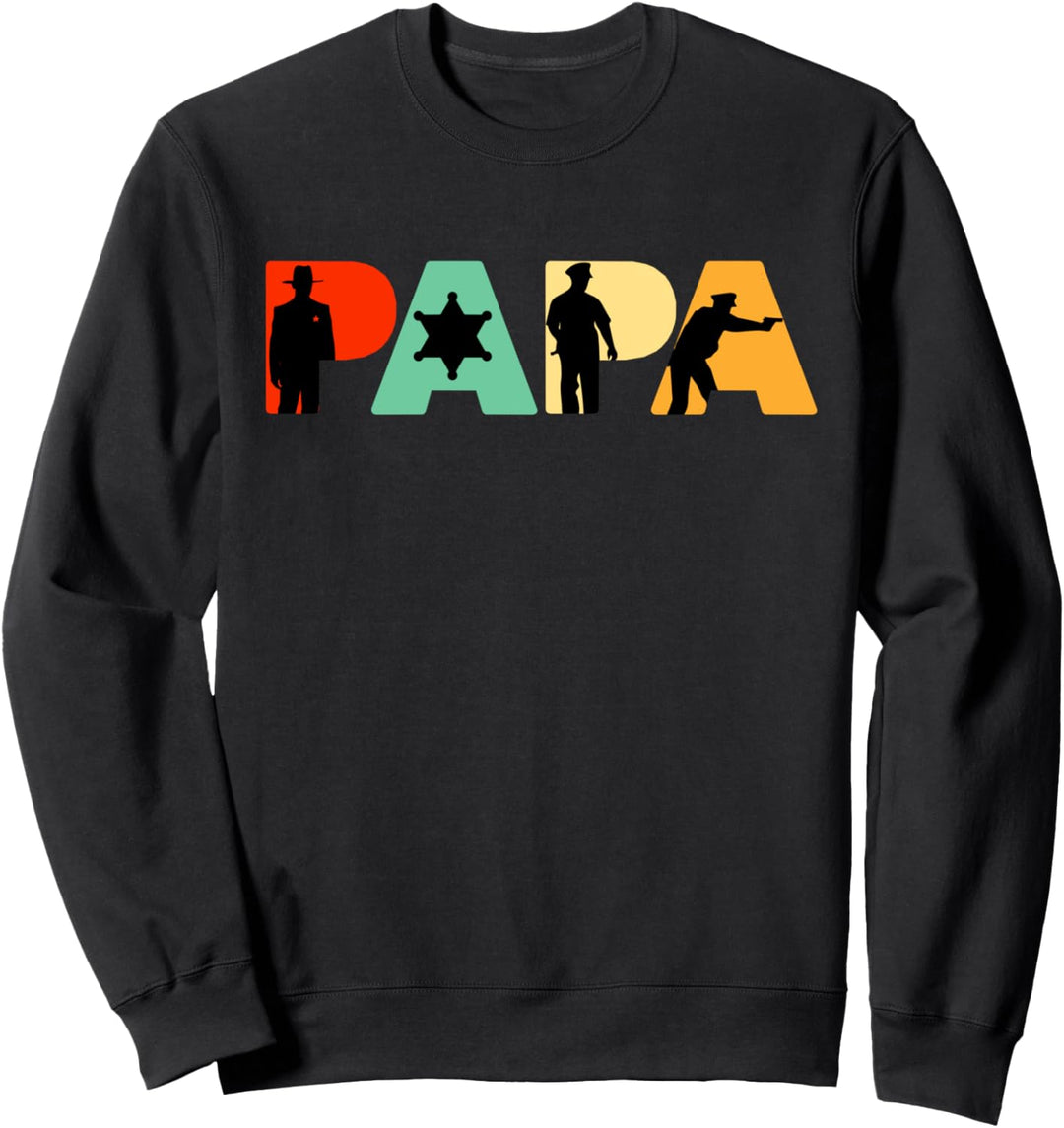 Retro-Sheriff-Papa, Geschenk des stolzen Sheriff-Papas Sweatshirt