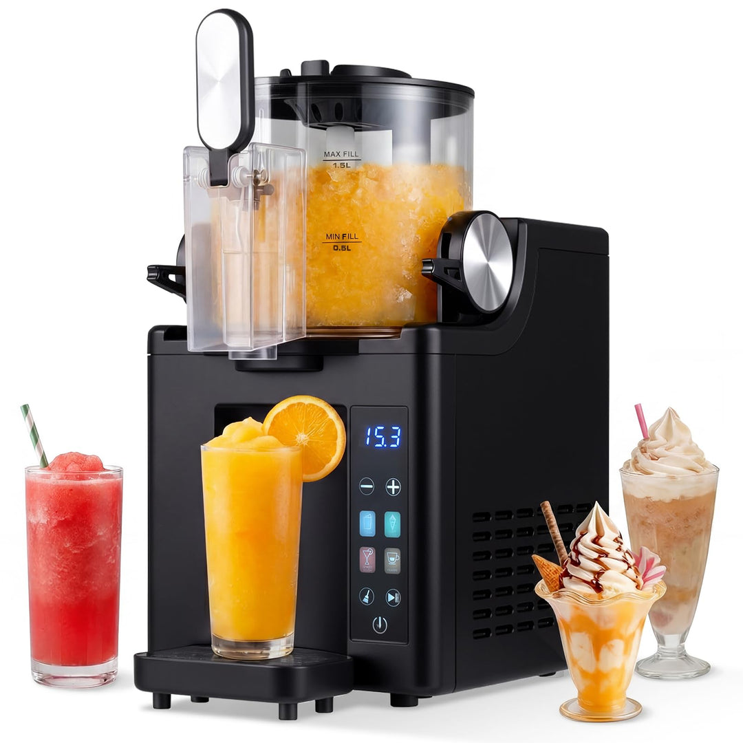 COSTWAY 1,5L Slush Maschine, kein Eis erforderlich | Slushie für Zuhause, mit Automatische Reinigung