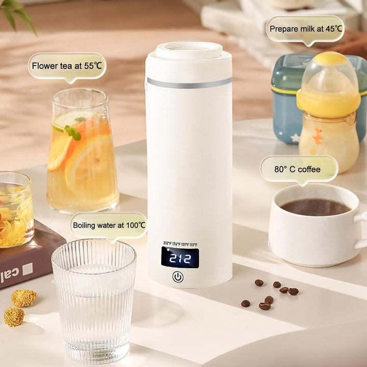 Elektrischer Reisewasserkocher Klein, 550ml Reise Schnelles Kochwasser, Mini Wasserkocher Mit Temper
