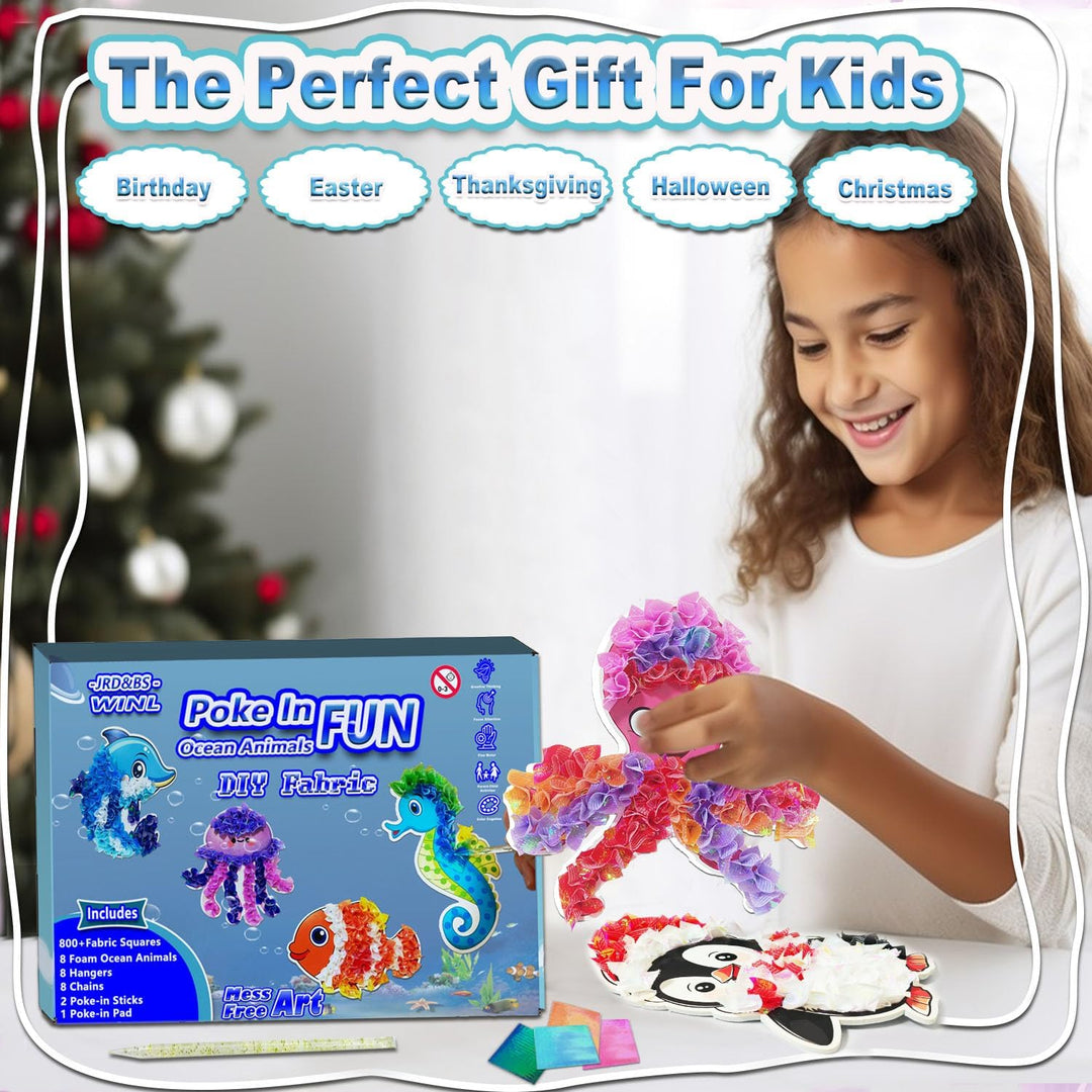 JRD&BS WINL DIY Kunstset für Kinder,Poke-in Kunst Blumenstrauss, kreative Aktivität für Kinder, Gesc