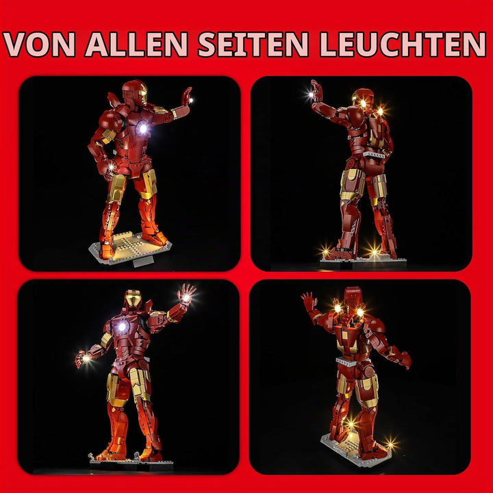 BRIKSMAX LED Beleuchtung für LEGO Architecture Iron Man Mark 3 Sammleredition 76344, kompatibles Lic