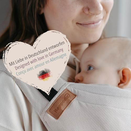 Hoppediz Buckle - 4-in-1 Babytrage für Neugeborene ab Geburt - Fullbuckle Tragehilfe mit 2 Schnallen
