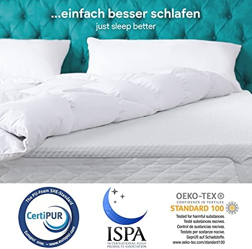 Matratzen Topper 90x200cm | 5cm hoch | Edition Gel, Model Premium | Zertifiziert & ergonomisch für u