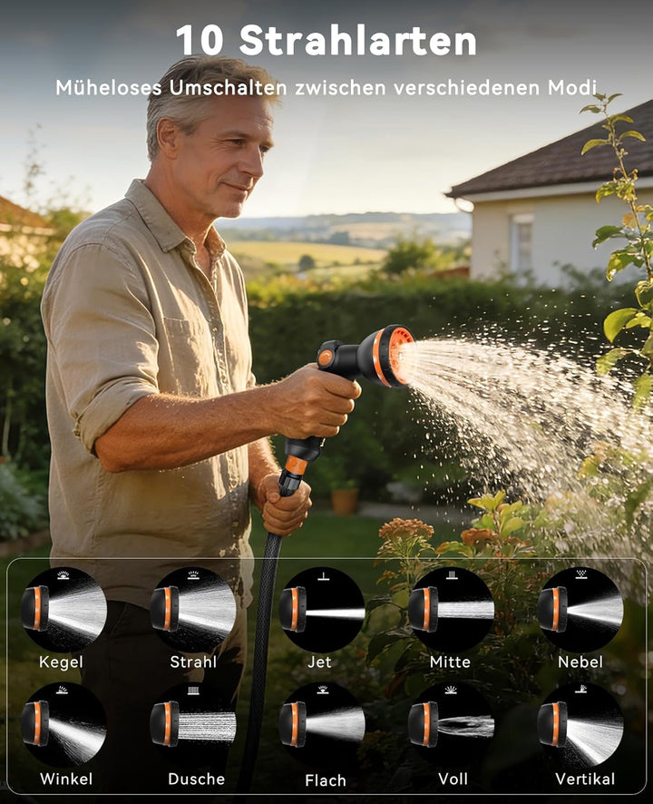 SUNPOW Schlauchtrommel Wandmontage 20 m Gartenschlauch 16 mm – Automatischer Schlauchaufroller mit A