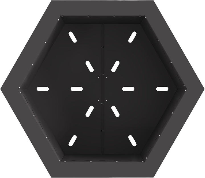 vidaXL Rauchfreier Feuerkorb Schwarz 58 x 58 x 51 cm Stahl, Garten und Terrasse, moderner Outdoor Fe