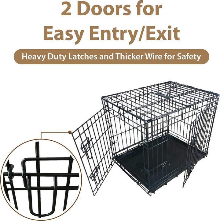 Ellie-Bo Hundekäfig, für kleine bis grosse Hunde, zusammenklappbar, mit Hundedecke, Metall-Bodenscha