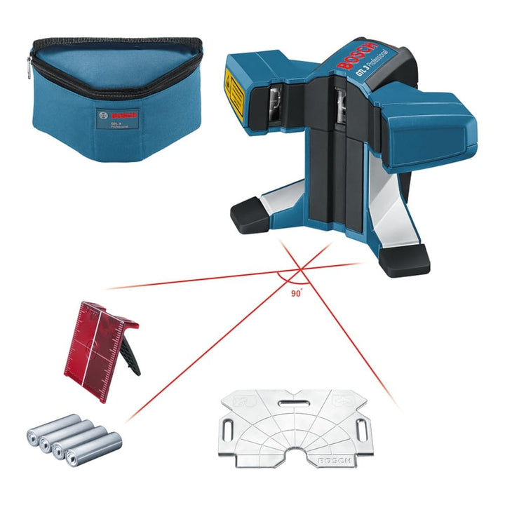 Bosch Professional GTL 3, 20 m Arbeitsbereich, IP 54 Staub- und Spritzwasserschutz, Ausrichtscheibe,