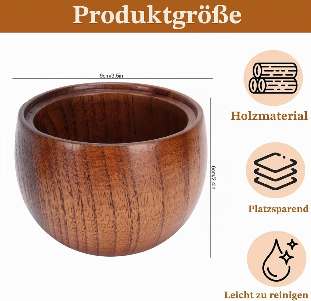 Cyrank 2 Set Salz- und Pfefferbox, Salzbehälter aus Holz mit Deckel und Löffel Japanische Gewürzbehä