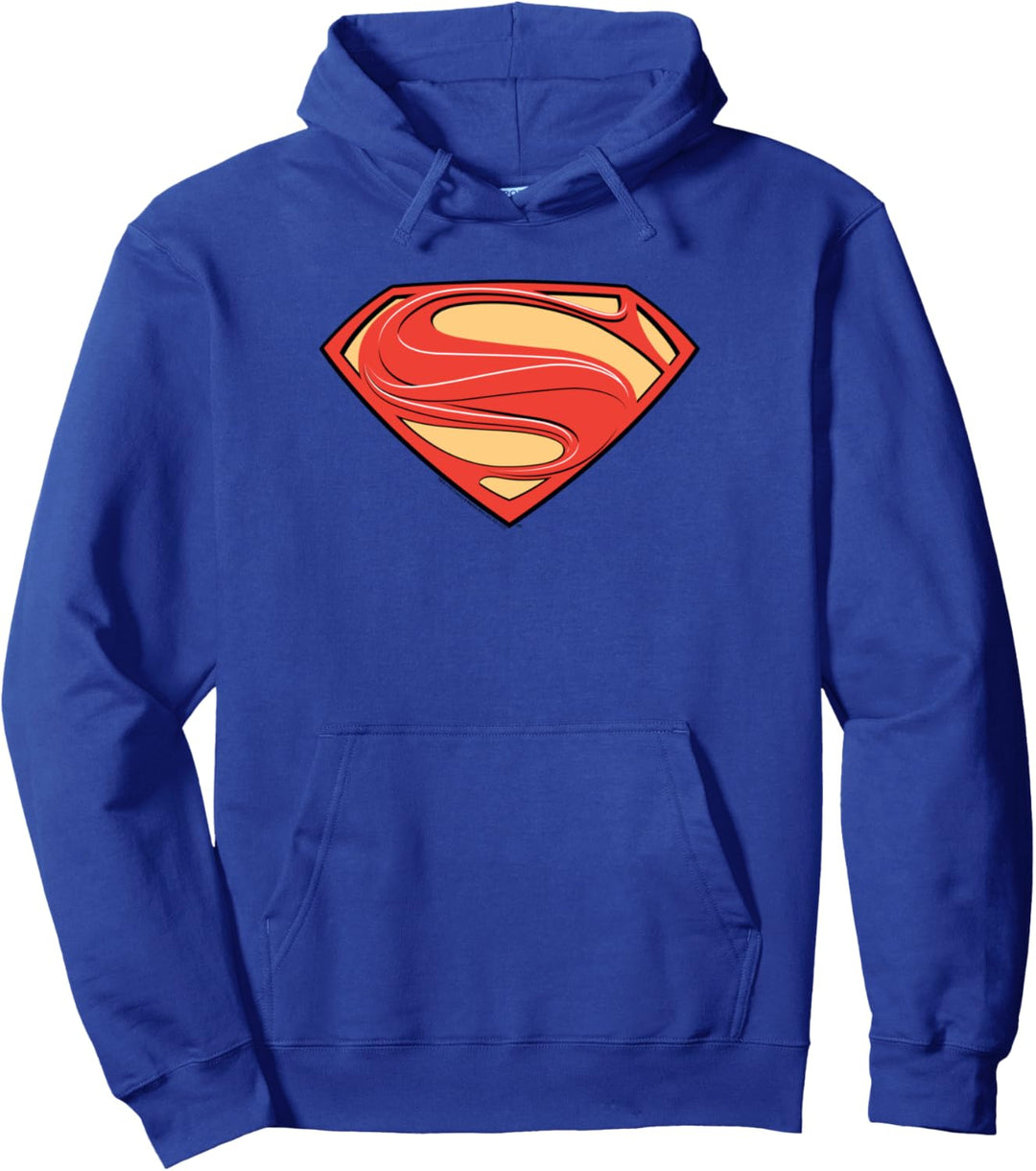 Man of Steel Superman New Solid S Shield Pullover Hoodie