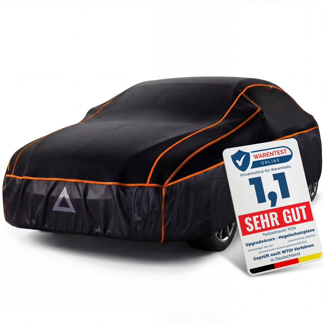 Upgrade4cars Premium Auto Hagelschutzplane Version 2026 | Auto Abdeckplane Komplett für alle Jahresz