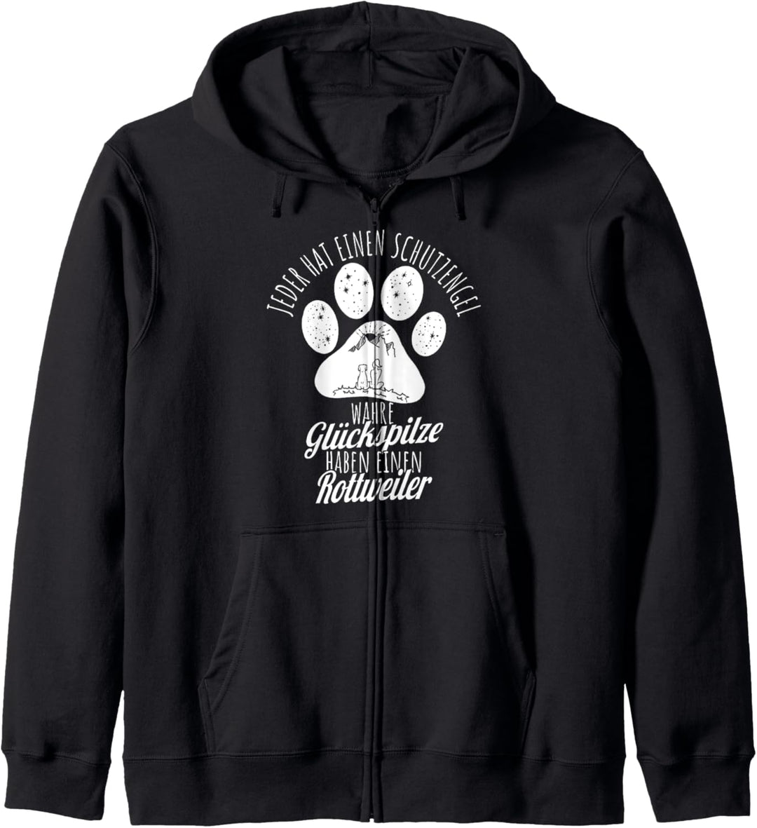 Rottweiler Schutzengel Hunde Spruch T-Shirt Damen Kapuzenjacke