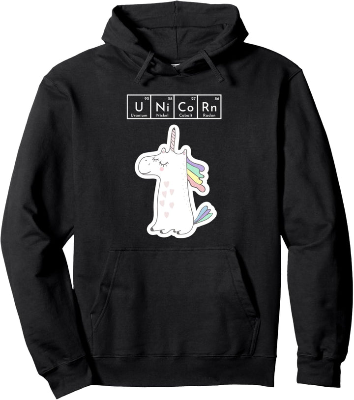 Einhorn-Design mit Periodensystem der Elemente Pullover Hoodie