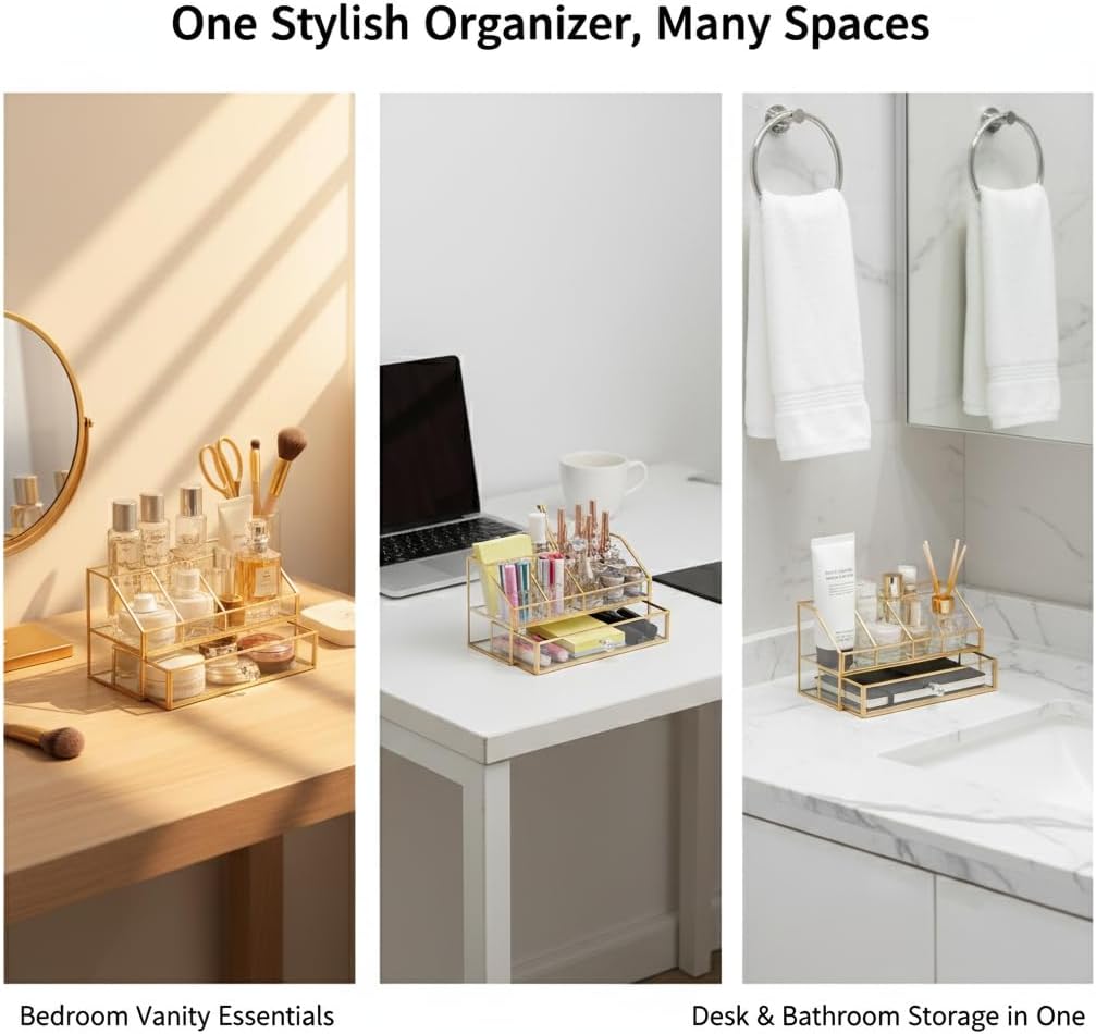 YUEHUA Kosmetikorganiser,Beauty Organizer, Make Up Kosmetik Organizer, Schmink Aufbewahrung Kosmetik