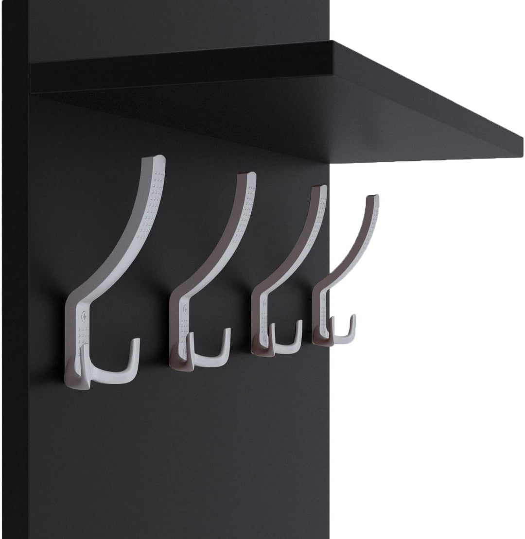 AKKE 100x60 | MAXI Garderobenpaneel Wandgarderobe Garderobe Wandpaneel Kleiderstange ALUMINIUM | SCH