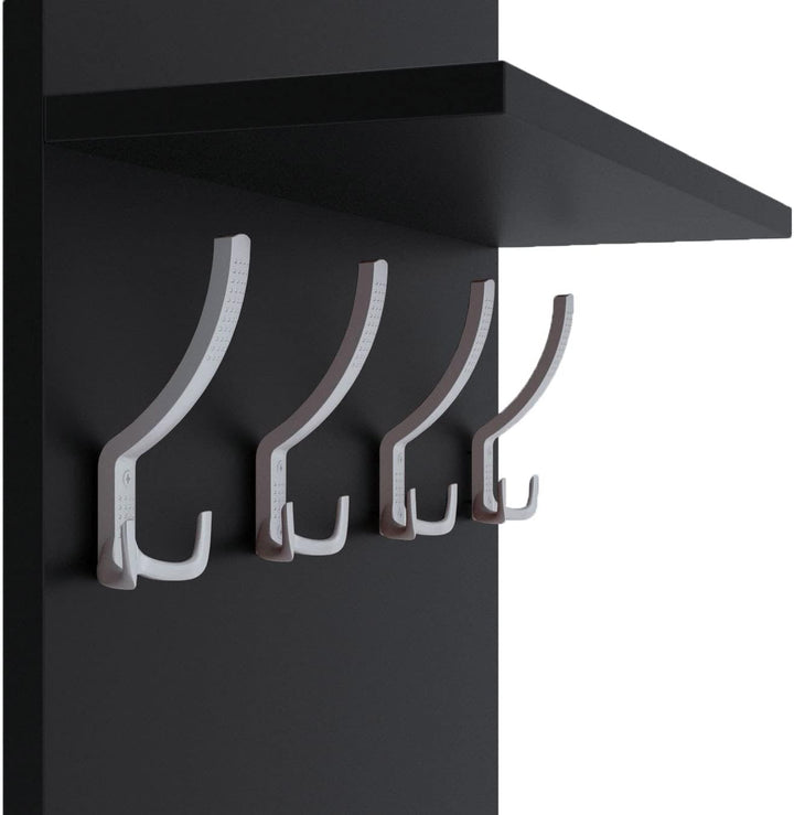 AKKE 100x60 | MAXI Garderobenpaneel Wandgarderobe Garderobe Wandpaneel Kleiderstange ALUMINIUM | SCH