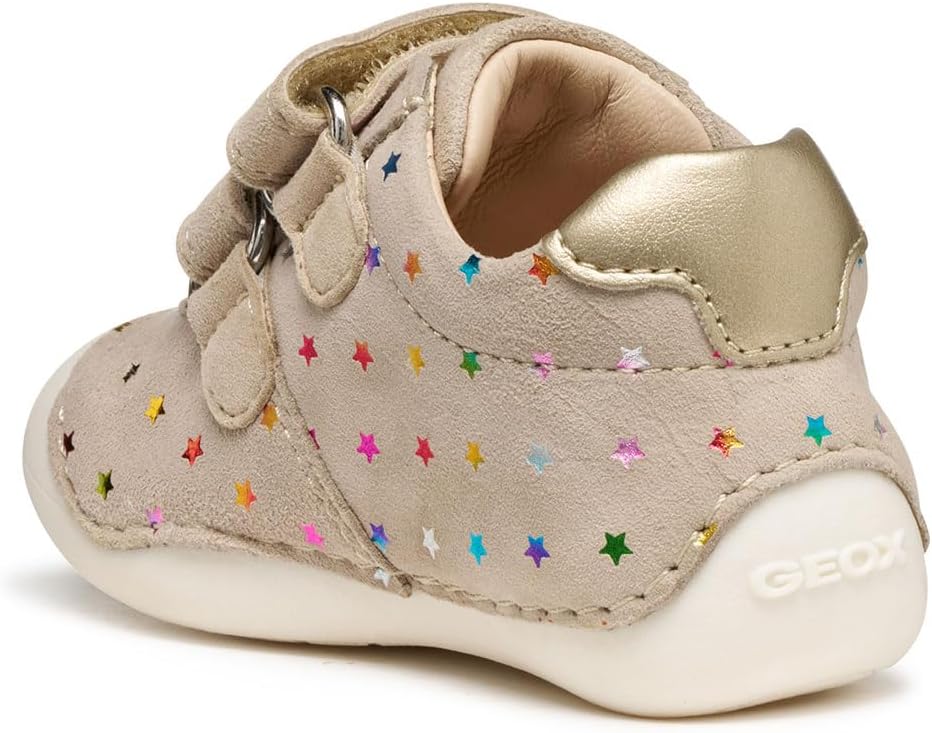 Geox Baby-Mädchen B Tutim First Walker Shoe 22 EU Beige Lt Gold, 22 EU Beige Lt Gold