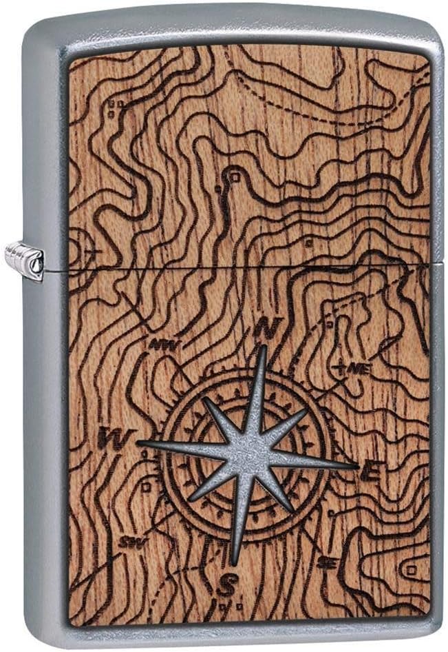 ZIPPO 49055 – Woodchuck - Compass – Sturmfeuerzeug, nachfüllbar, in hochwertiger Geschenkbox,