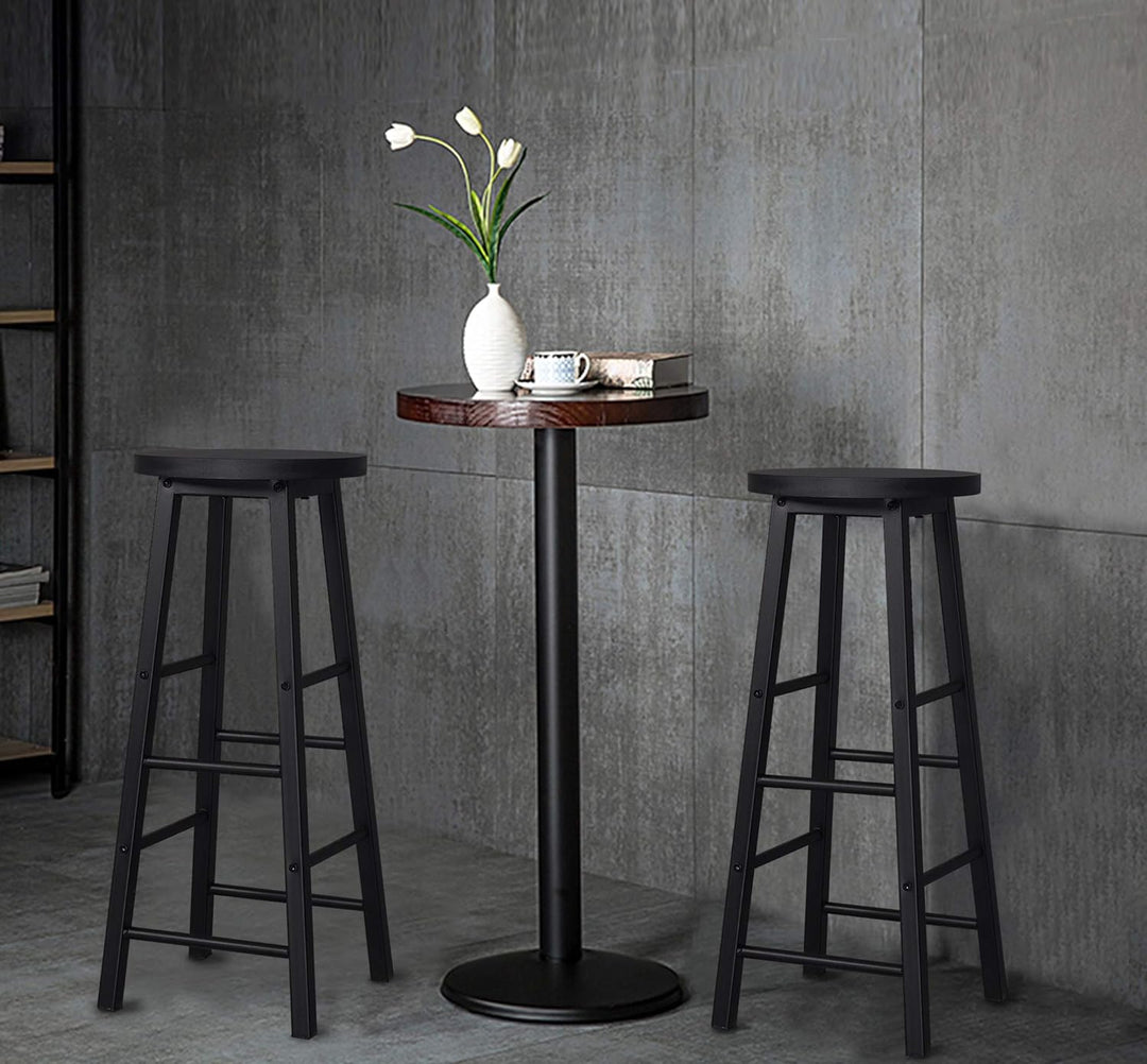 WOLTU BH130sz-2 2X Barhocker Bistrohocker Tresenhocker Barstuhl, Gestell aus stabilem Stahl, Stizflä