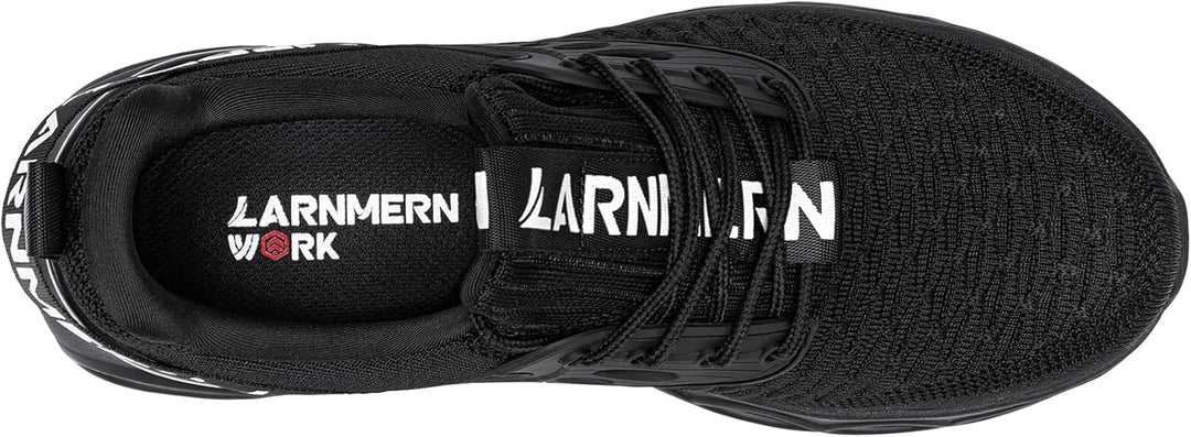 LARNMERN Arbeitsschuhe Herren Sicherheitsschuhe Mode Anti Smashing Stahlkappenschuhe Atmungsaktiv Dä