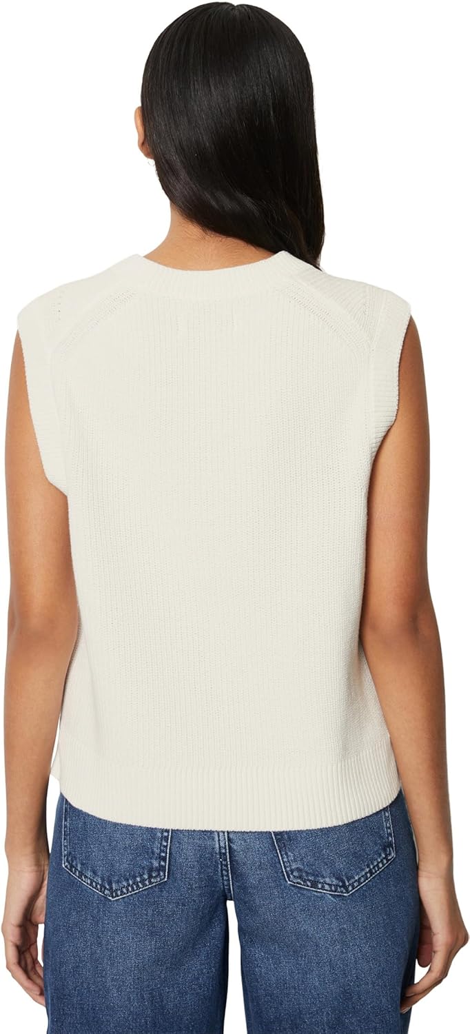 Marc OߴPolo Denim Damen Pullunder aus Bio-Baumwolle ärmellos, Silky White