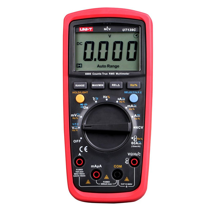 UNI-T UT139C CAT III 600V UT139 Series True RMS Digital Multimeter with Frequency,NCV,Resistance, Vo