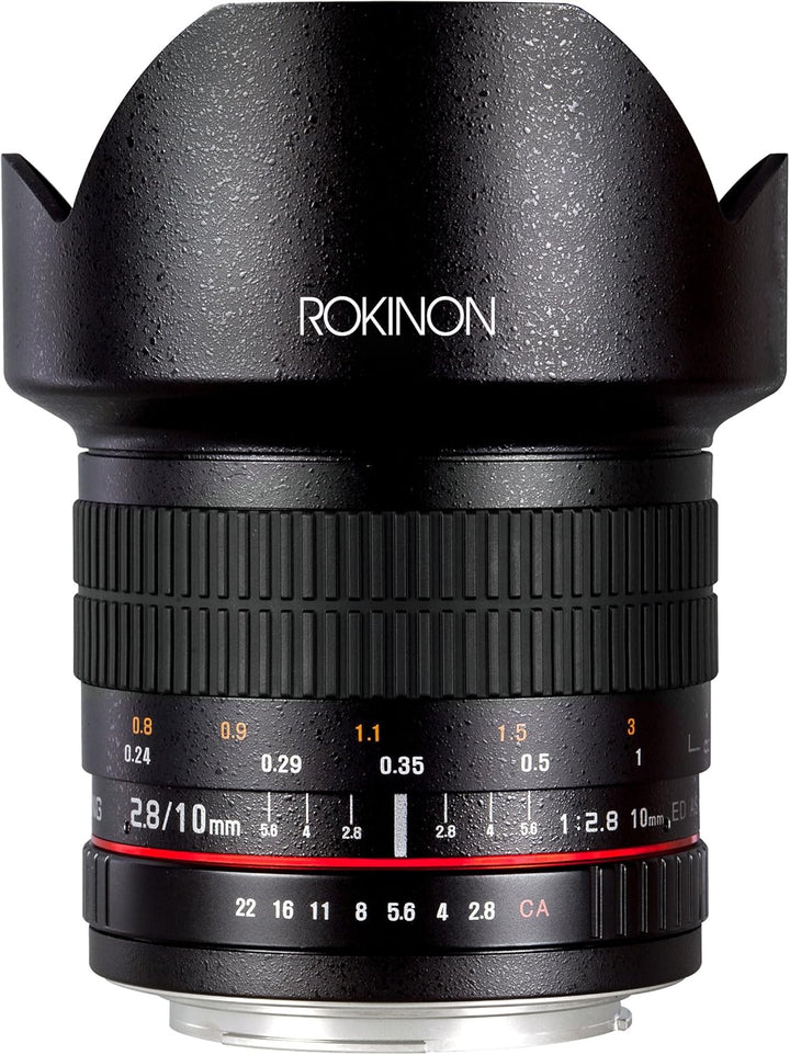 Rokinon 10 mm F2.8 ED AS NCS CS Ultra-Weitwinkelobjektiv Canon EF-S Typ für Canon Digital SLR Kamera