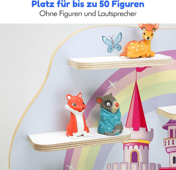 stadtecken Holzregal passend für Toniebox 2 I Geeignet für ca. 50 Tonies I Perfekte Aufbewahrung im