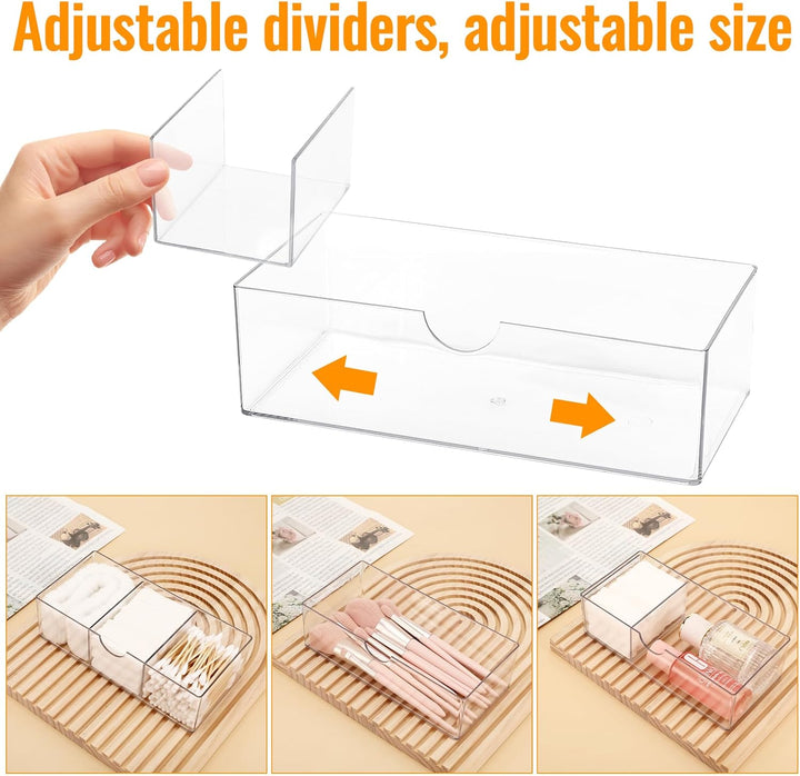 3 Stück Kosmetik-Organizer-Schubladen,Badezimmer Organizer Mini mit Schubladen.Stapelbare Transparen