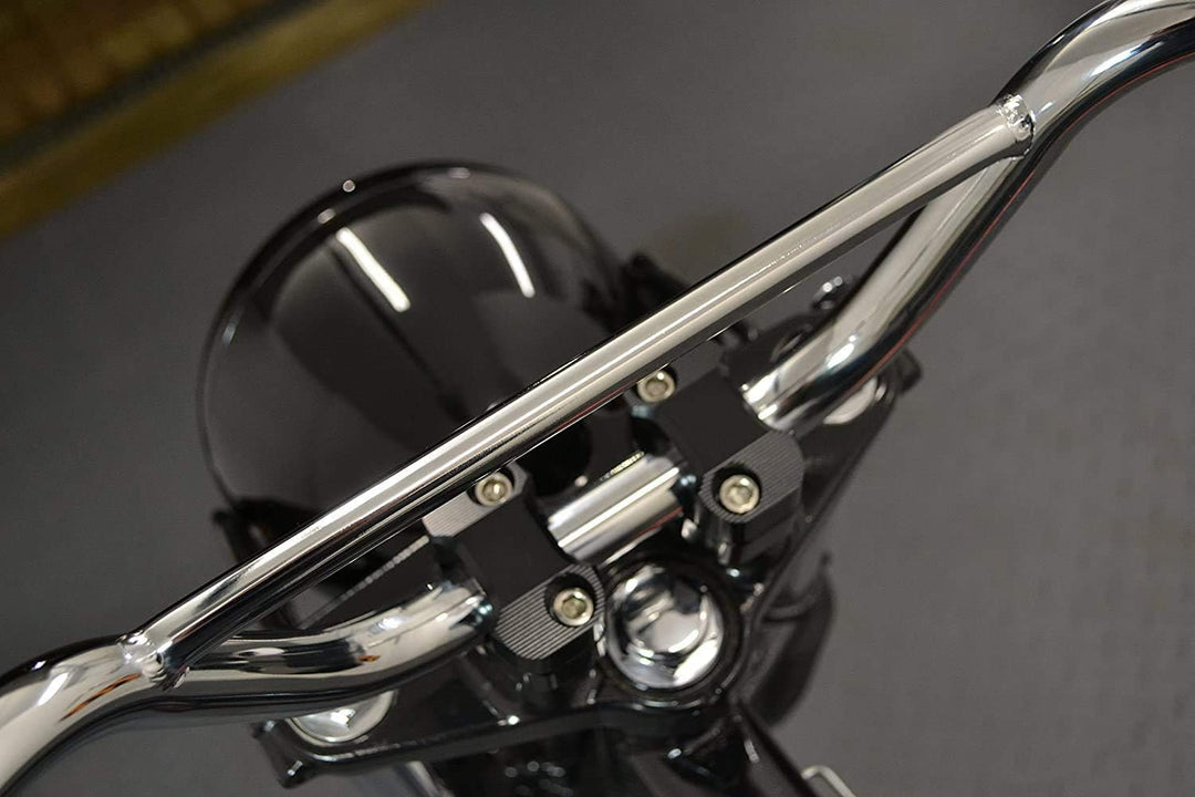 Motorrad Lenker Für Affe Fahrrad Pit Bike Scrambler - 22mm 7/8" Mit 4.5" Aufstieg - Chrom, Chrom