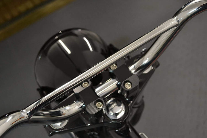 Motorrad Lenker Für Affe Fahrrad Pit Bike Scrambler - 22mm 7/8" Mit 4.5" Aufstieg - Chrom, Chrom