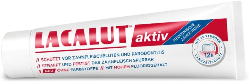 LACALUT AKTIV ZAHNCREME, 100ml Zahnpasta, sofort spürbare Straffung und Festigung des Zahnfleischs,