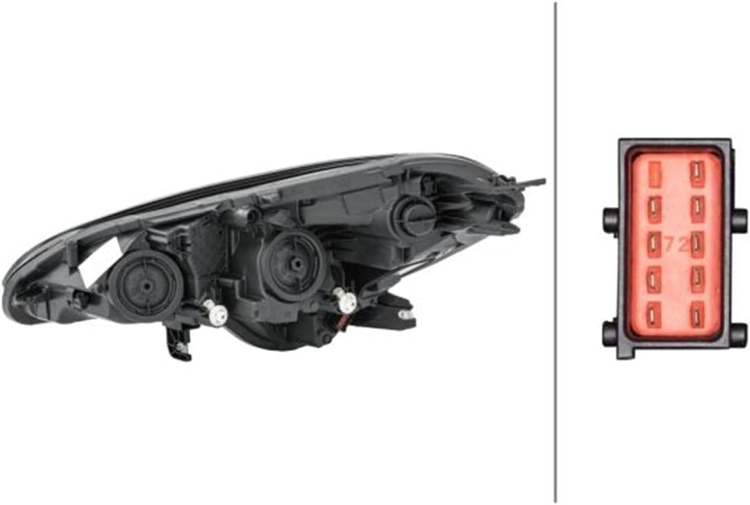 HELLA 1LF 011 830-041 FF/Halogen-Hauptscheinwerfer - rechts - für u.a. Opel Corsa E (X15) Rechts (Be