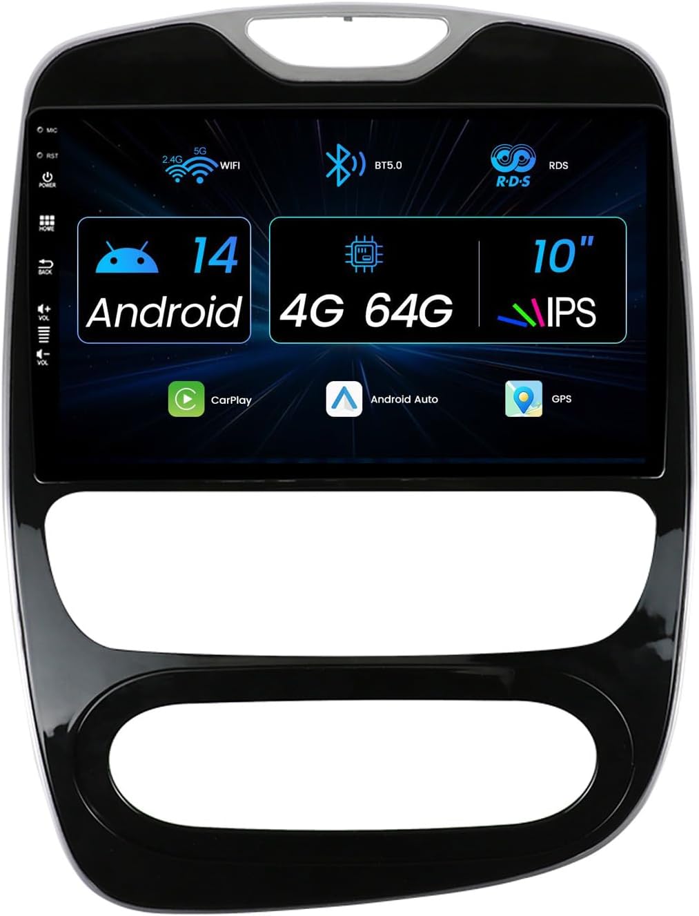 Doppel-Din-Android 12-Autoradio für Renault Clio 4 ZOE 2016-2019 GPS Navi | Kostenlose Rückfahrkamer