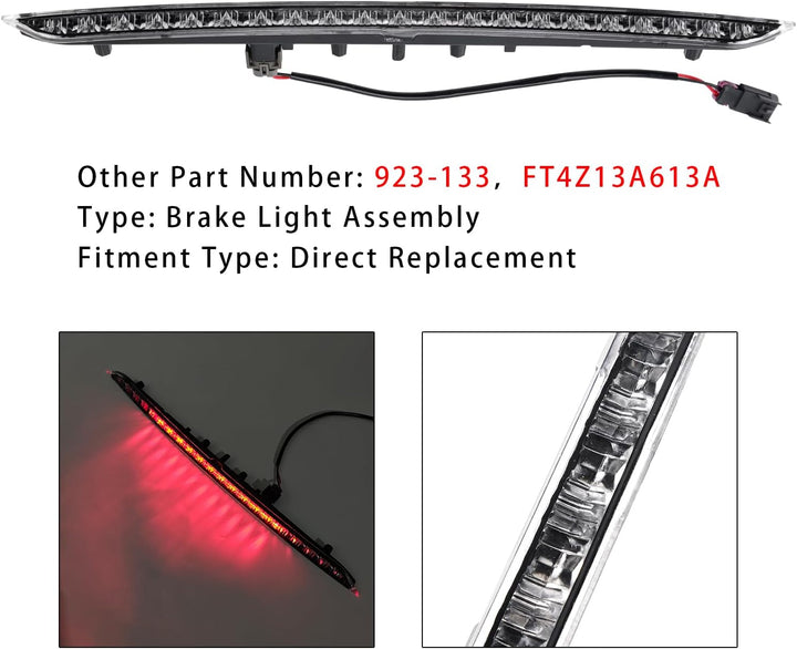 Topteng LED 3rd Third Brake Light Center Assembly 923-133 FT4Z13A613A passend für Ford Edge 2015-202