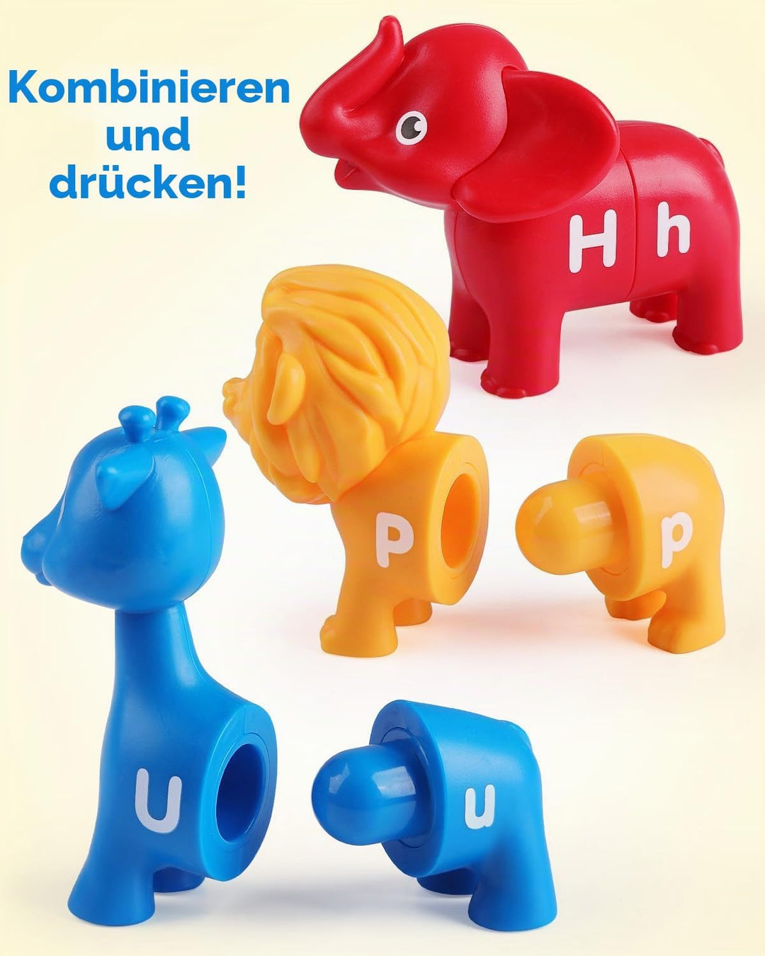 Coogam ABC Animal Letter Matching Spiel, 26PCS Gross- und Kleinschreibung Fein-Sport-Spielzeug, Vors