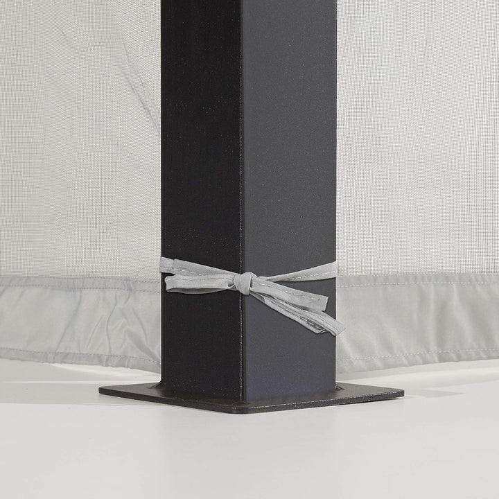 Moskitonetz für Gartenpavillon Sunset Classic 3x4 m - Polyester - Insektengitter inkl. Ringe, mit Re