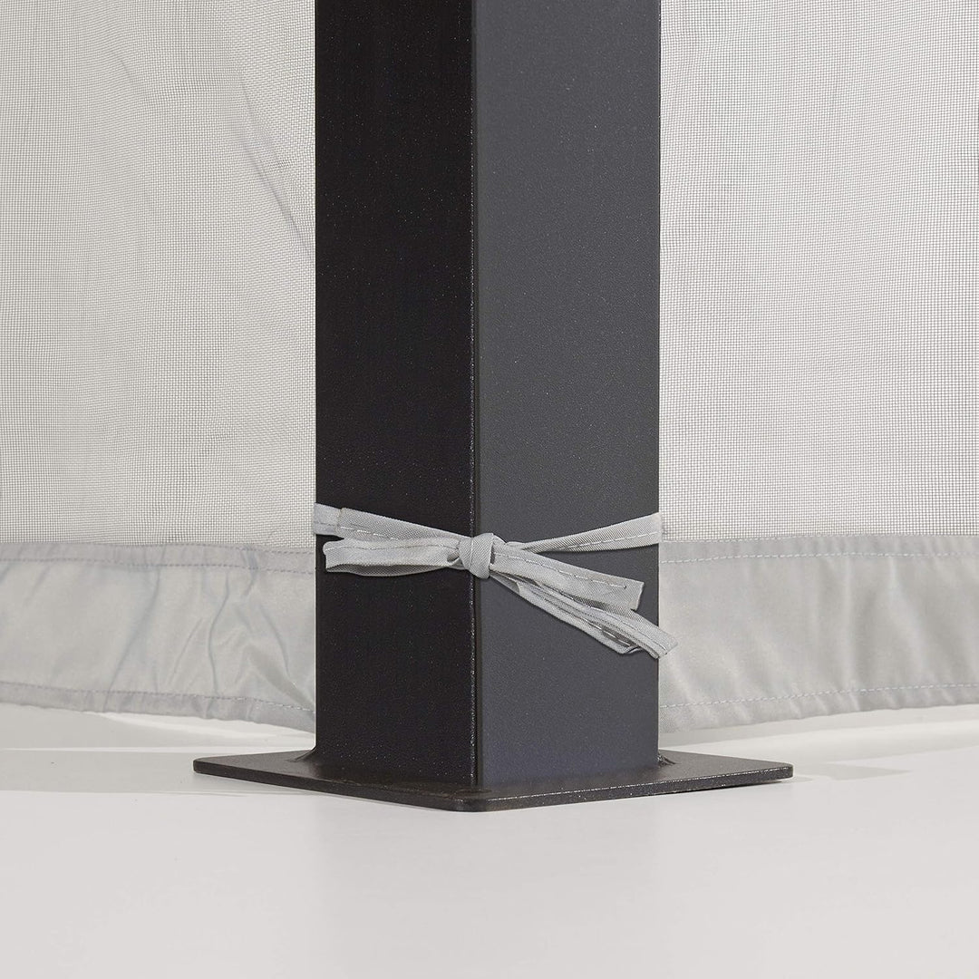 Moskitonetz für Gartenpavillon Sunset Classic 3x3 m - Polyester - Insektengitter inkl. Ringe, mit Re